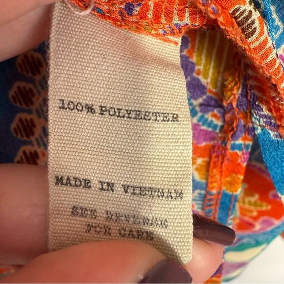 Gimmicks BKE Button Top Paisley Oversized Lightweight Boho Hippie Colorful sz XL - Picture 6 of 8